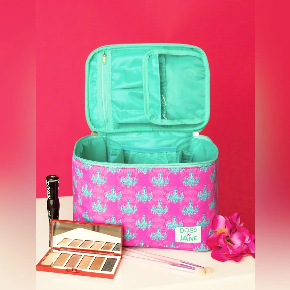 Doss & Jane Pink and Teal Cosmetic Organizer
